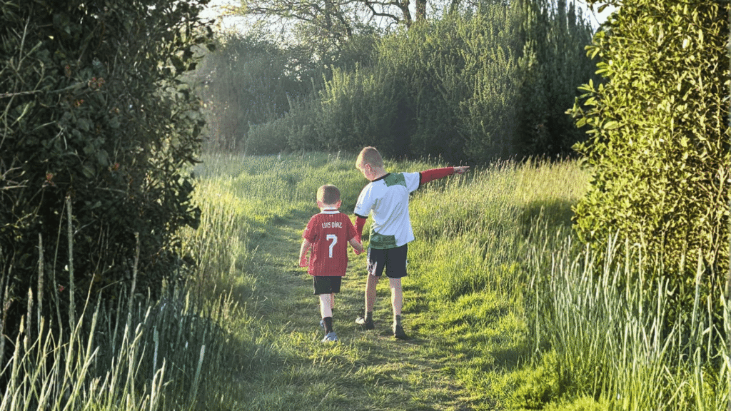 Two brothers playing together, highlighting sibling support and the experience of invisible disabilities