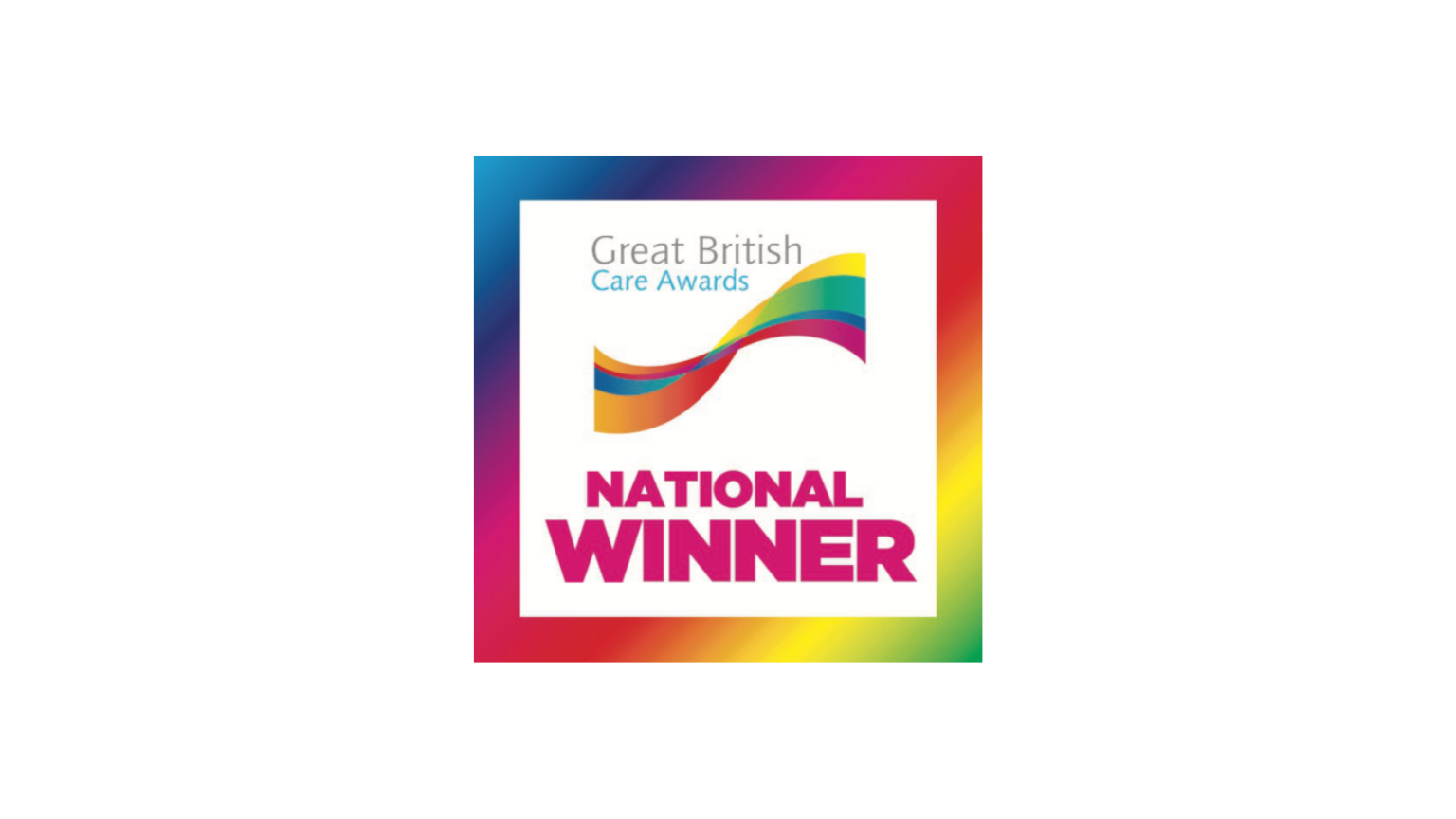 Great British Care Awards National Winner logo – Komplex Community recognised for excellence in care