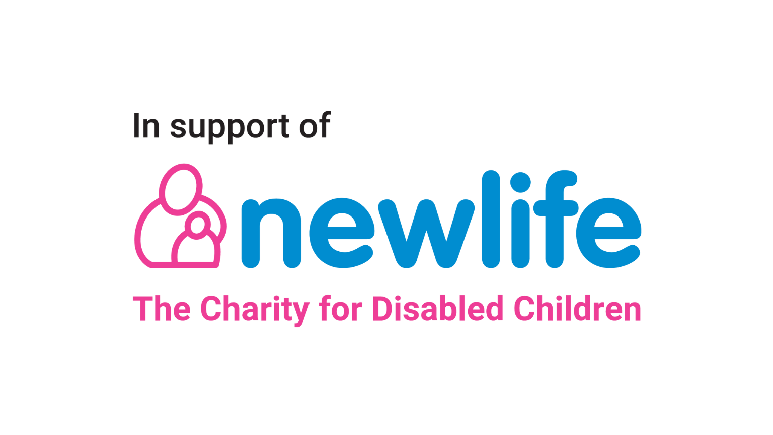Newlife charity logo – supported by Komplex Community for disabled children
